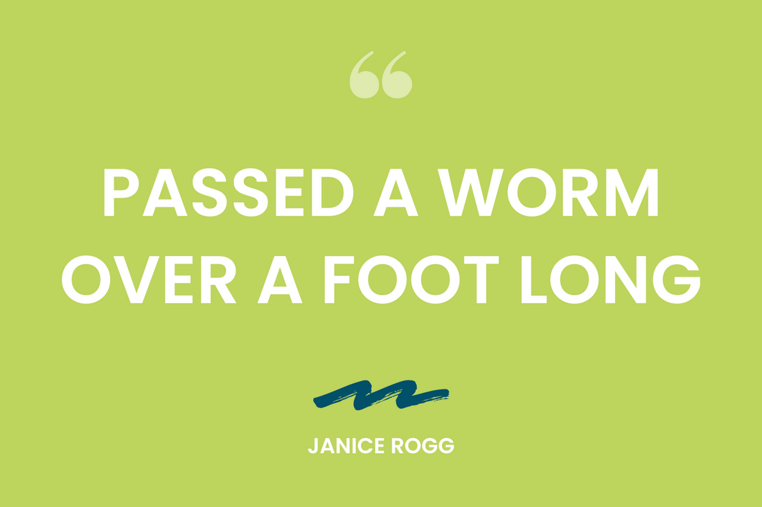 Passed a worm over a foot long