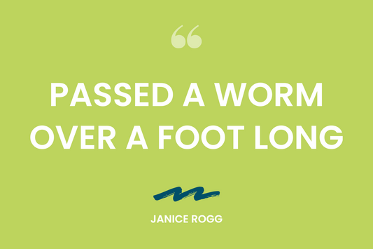 Passed a worm over a foot long