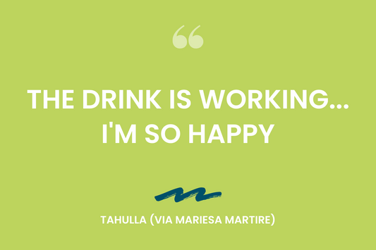 The drink is working... I'm so happy