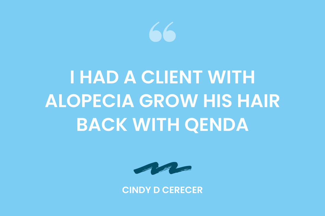 I had a client with alopecia grow his hair back with Qenda