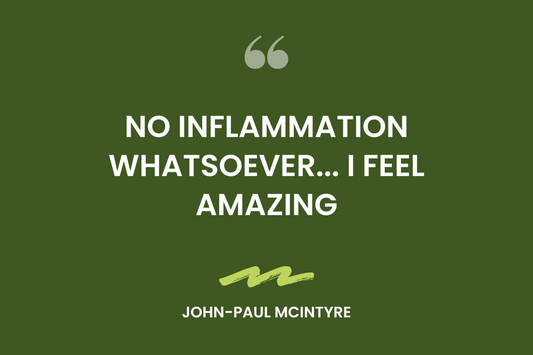 No inflammation whatsoever... I feel amazing